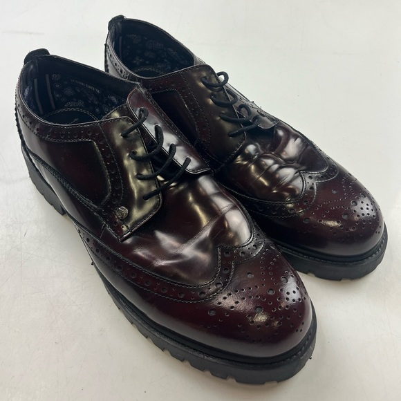 Penguin Original Lace Up Brogues in Burgundy Leather - Size 44 - G84-8 - Picture 3 of 9
